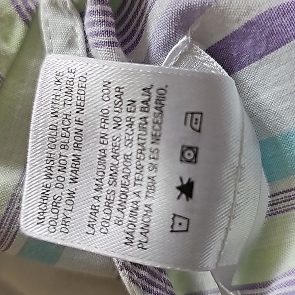 Vintage Kmart Short Sleeve Front Snap Striped  Housecoat Women's Size Medium - Picture 16 of 16